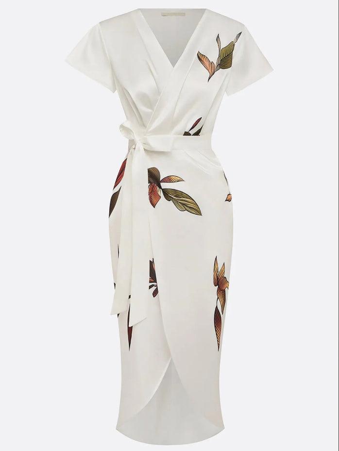 Alveraine Women's Elegant Wrap Dress – Detail