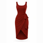 Alveraine | Women’s Tie-Side Tank Maxi Dress – Elegant Flowing Style