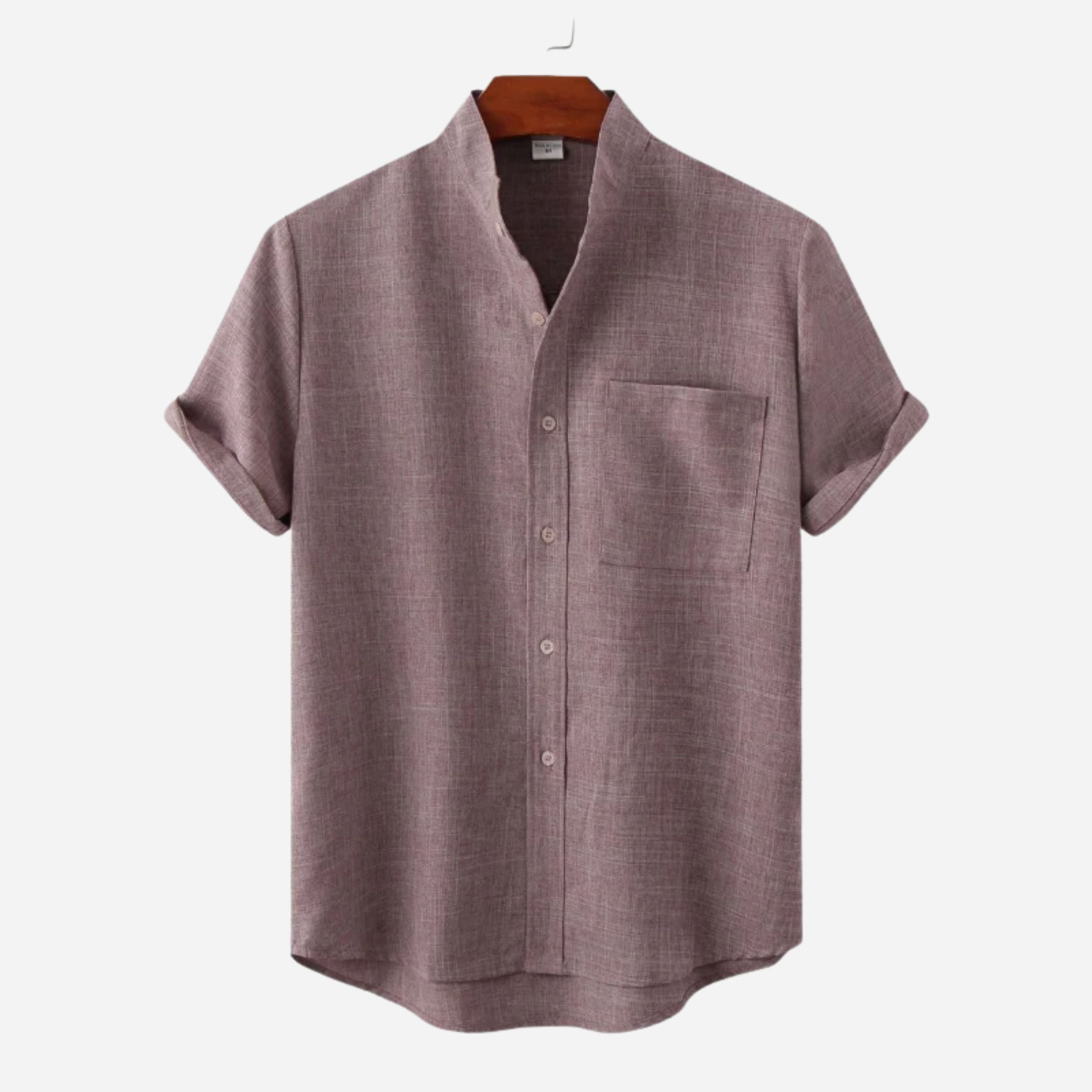 Alveraine | Men’s Mandarin Collar Shirt – Old Money Refined Style