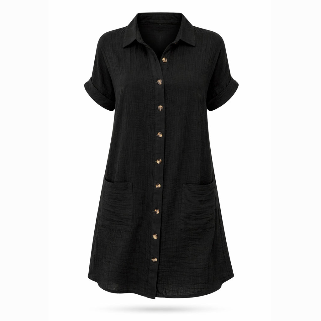 Alveraine | Women’s Single-Breasted Mid-Length Dress – Casual Elegant Style