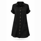 Alveraine | Women’s Single-Breasted Mid-Length Dress – Casual Elegant Style