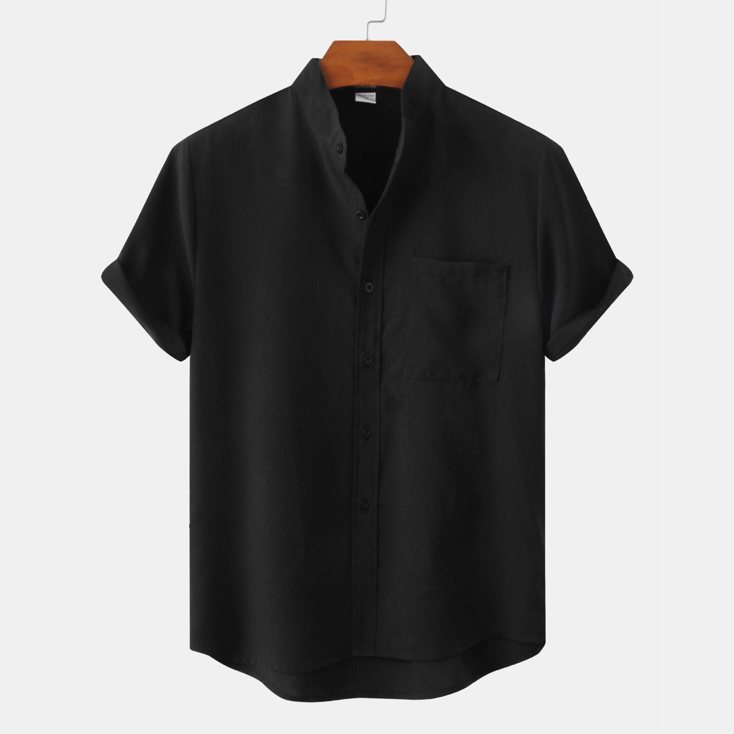 Alveraine | Men’s Cotton Linen Short Sleeve Shirt – Summer Casual Style
