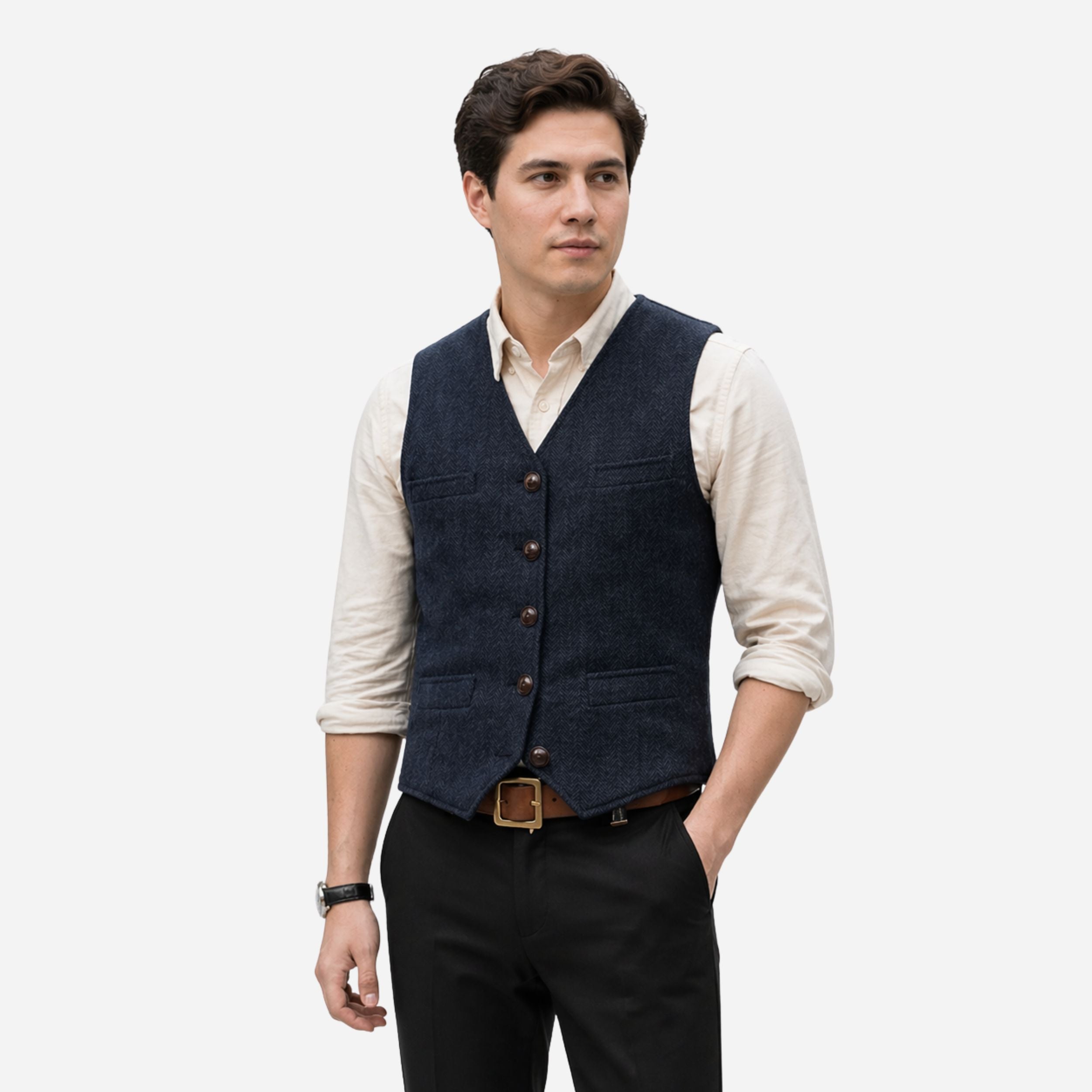 Alveraine | Men’s Classic Tweed Waistcoat – Refined Heritage Style