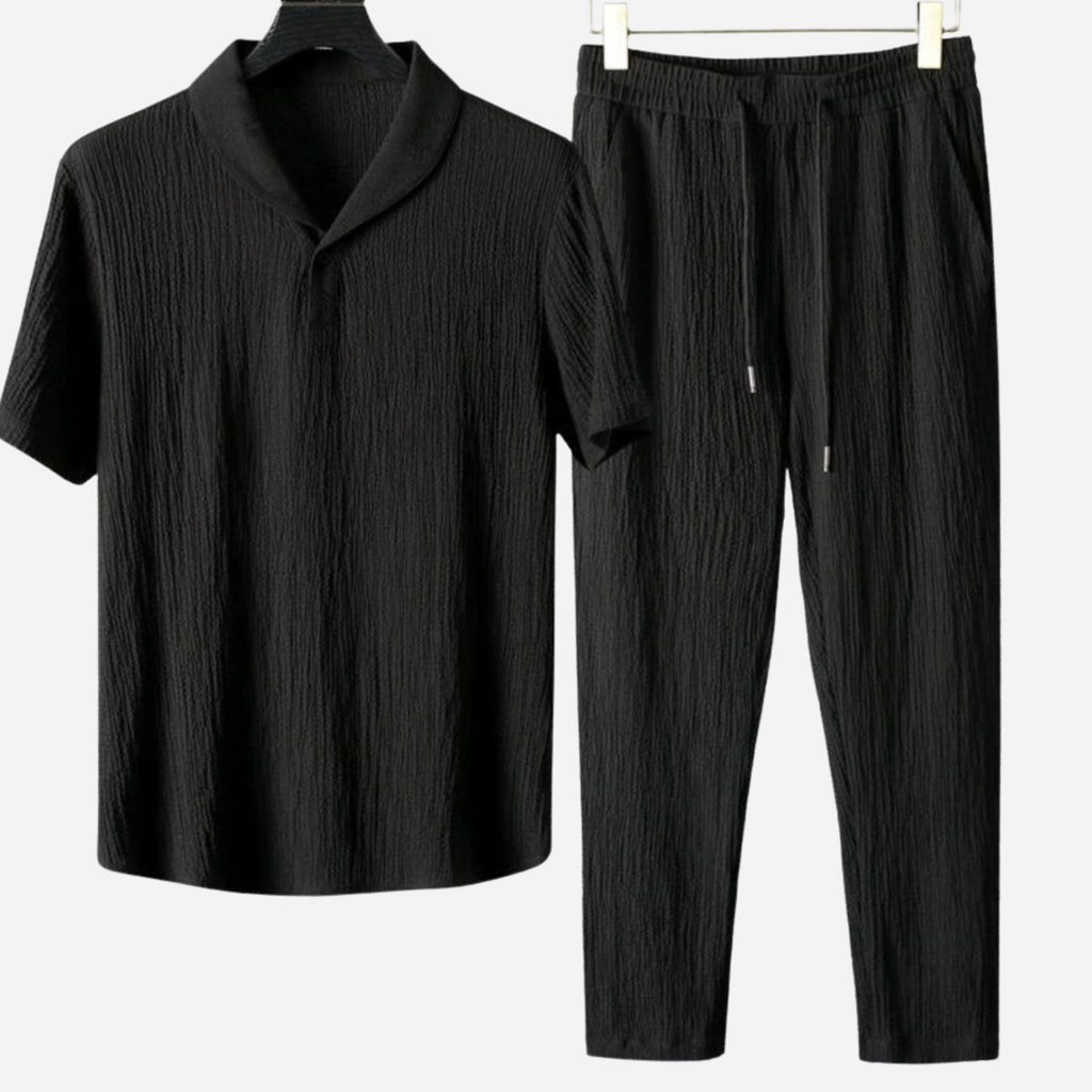 Alveraine | Men’s Cotton Polo & Pantalon Set – Old Money Summer Style