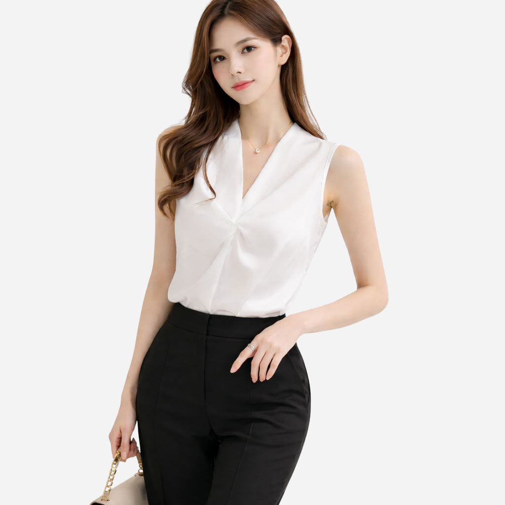 Alveraine | Women’s Satin V-Neck Camisole – Elegant Minimal Style