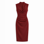 Alveraine | Women’s Twist Textured Bodycon Dress – Elegant V-Neck Style