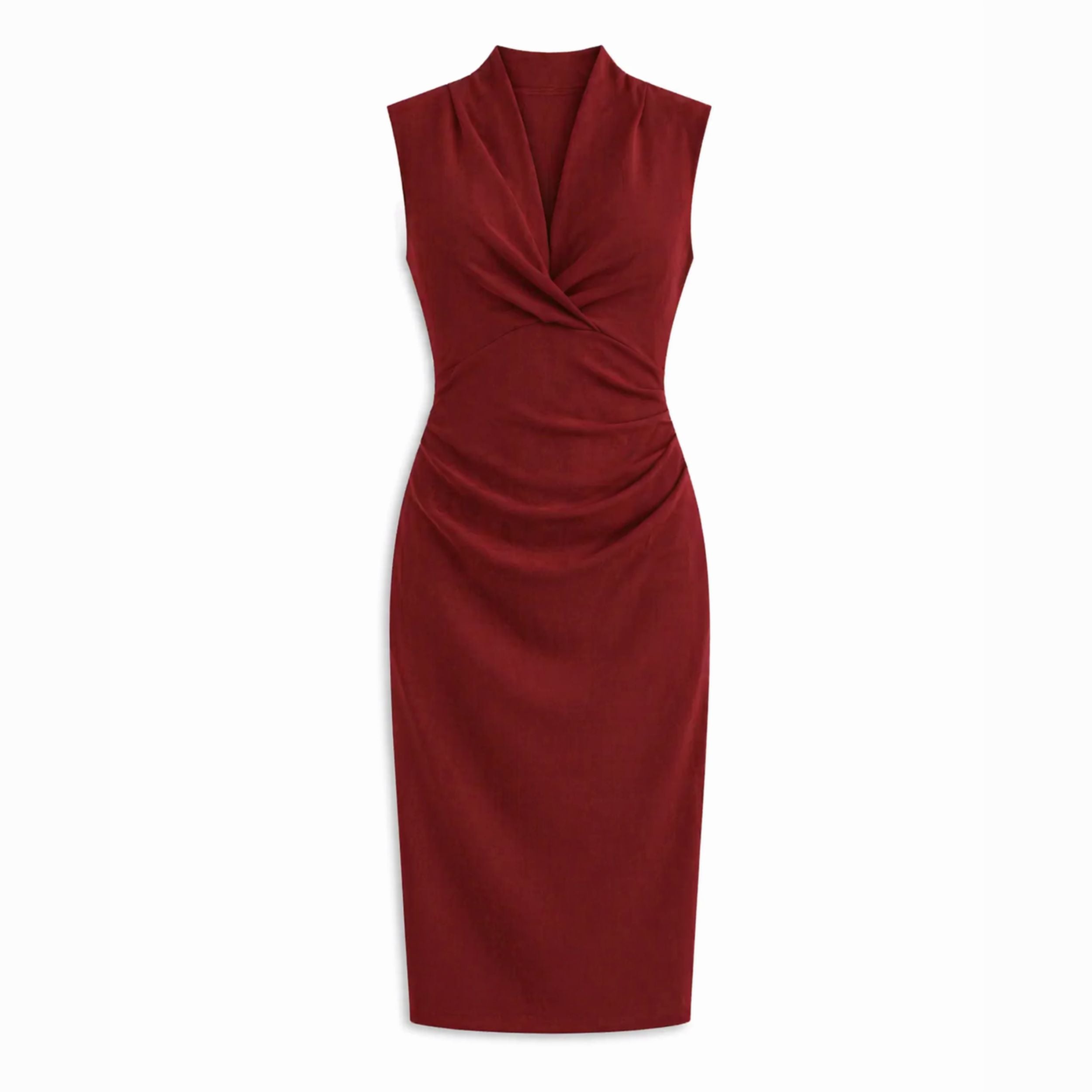Alveraine | Women’s Twist Textured Bodycon Dress – Elegant V-Neck Style