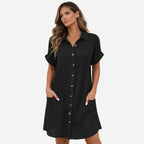 Alveraine | Women’s Single-Breasted Mid-Length Dress – Casual Elegant Style