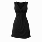 Alveraine | Women’s Twist Pattern Sleeveless Short Dress – Casual Summer Style