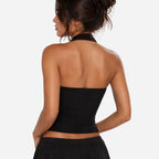 Alveraine | Solid-Color Backless Camisole Women's Top