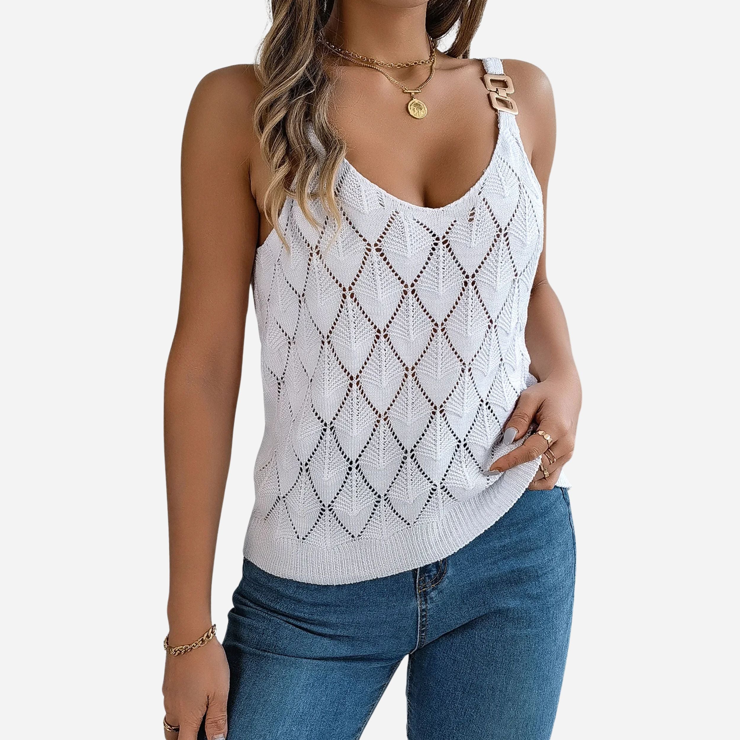Alveraine | Women’s Hollow-Out V-Neck Camisole – Holiday Summer Style