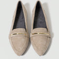 Alveraine | Women’s Point Toe Metal Detail Loafers – Modern Flat Style