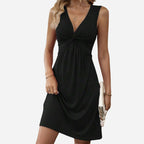 Alveraine | Women’s Twist Pattern Sleeveless Short Dress – Casual Summer Style