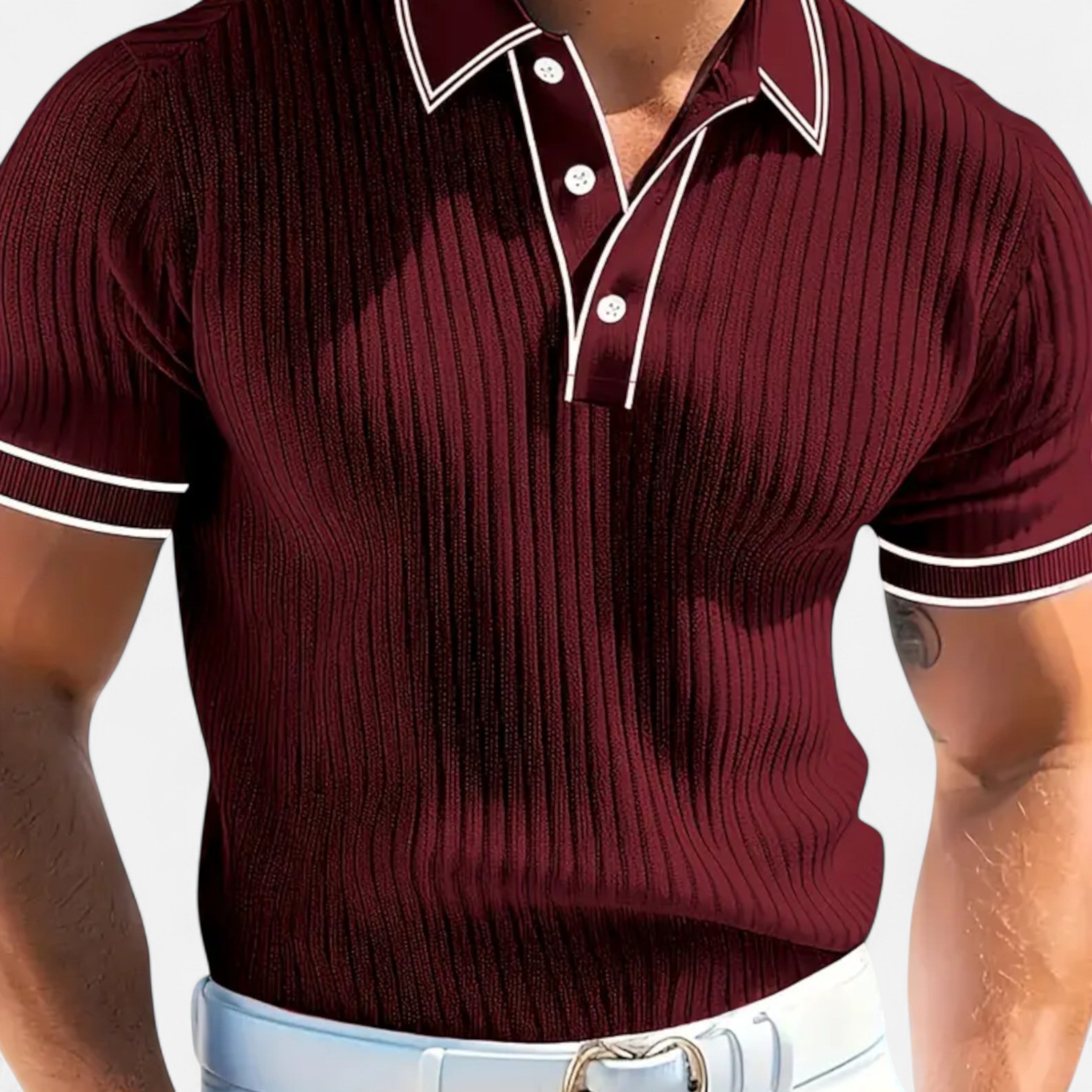 Lurvain | Men’s Summer Polo Shirt – Classic Knit Design
