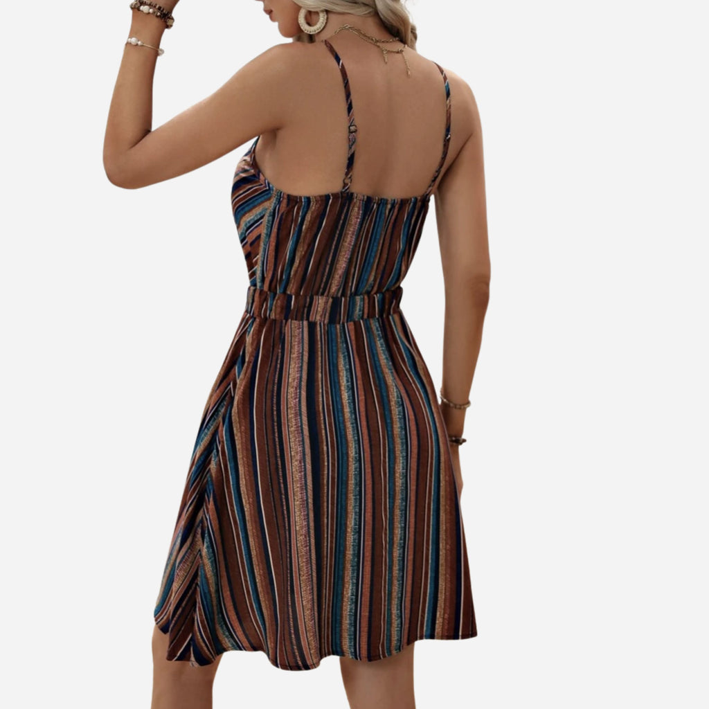 Alveraine | Women’s Striped Print Cami Dress – Vacation Beach Style