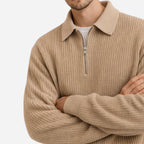 Alveraine | Men’s Tailored Acrylic Half-Zip Sweater