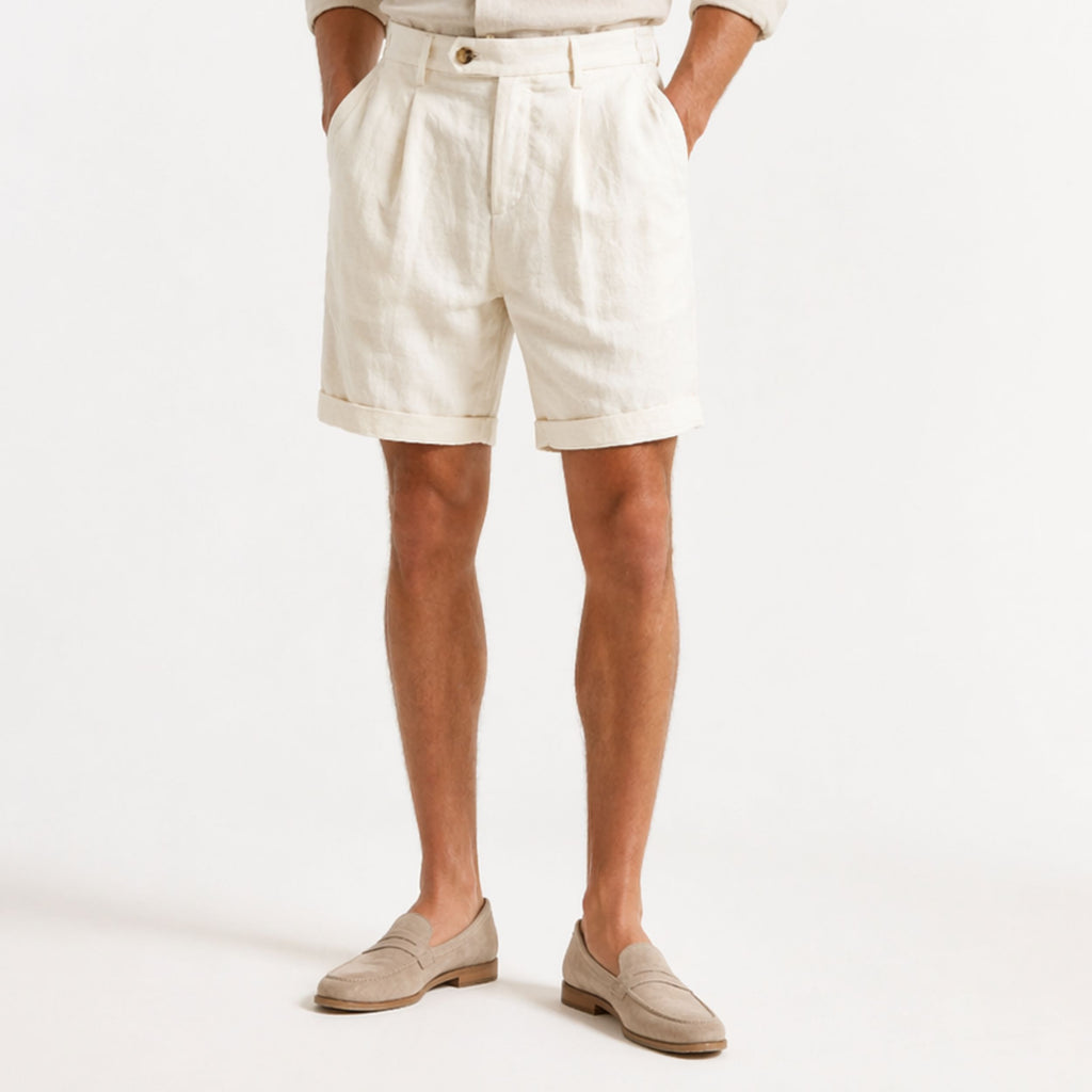 Alveraine | Men’s Lyocell Cotton Tailored Shorts – Old Money Summer Style