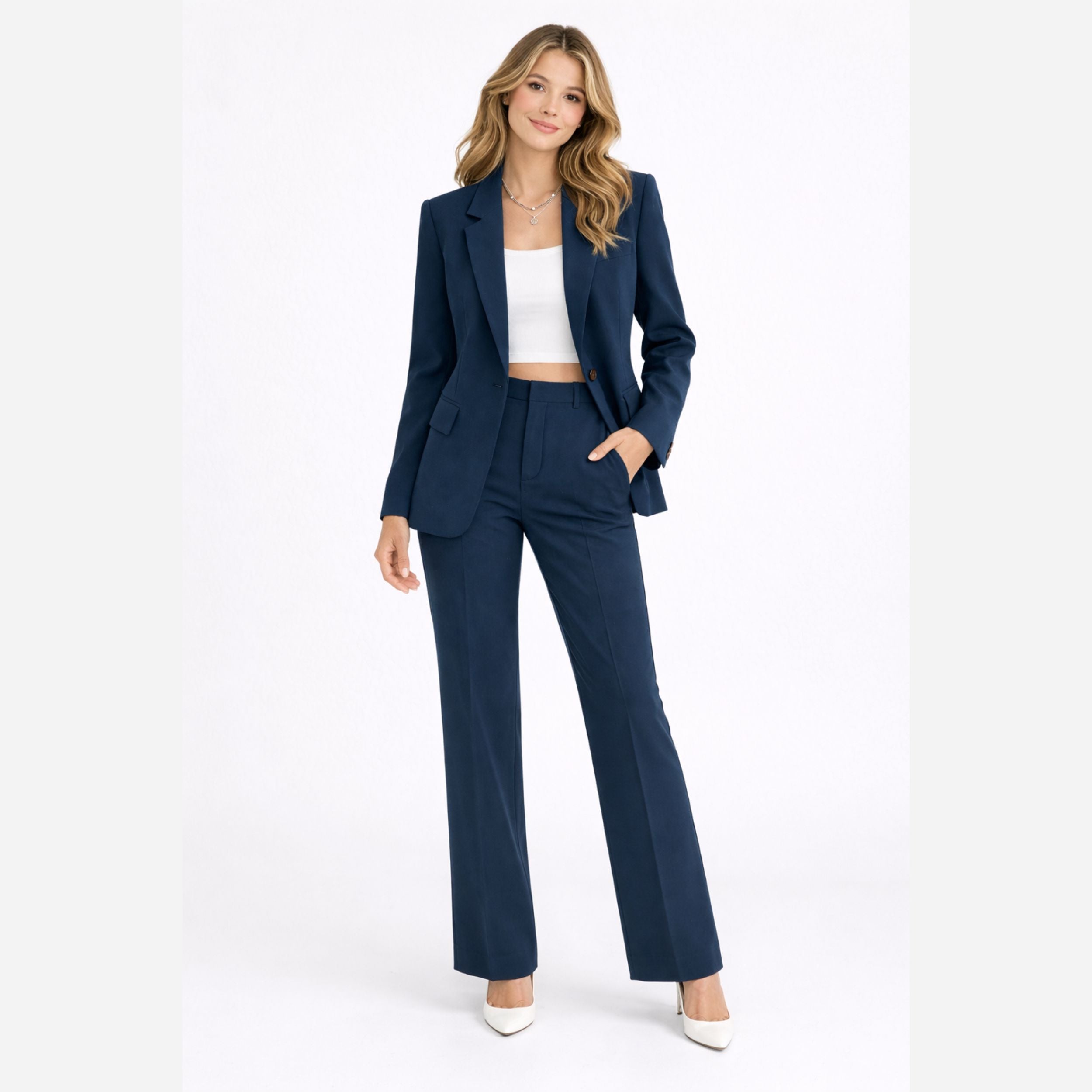 Alveraine | Women’s Chic Modern Suit Set – Tailored Blazer & Trousers