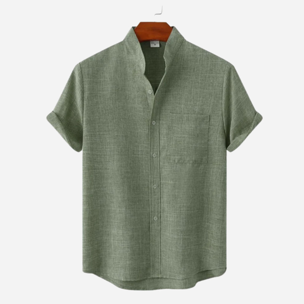 Alveraine | Men’s Mandarin Collar Shirt – Old Money Refined Style