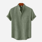 Alveraine | Men’s Mandarin Collar Shirt – Old Money Refined Style