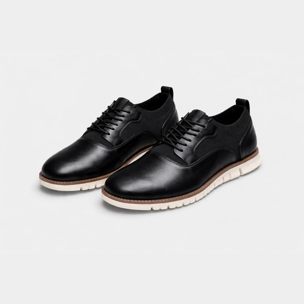 Alveraine | Men’s Leather & Mesh Casual Sneakers – Modern Breathable Style
