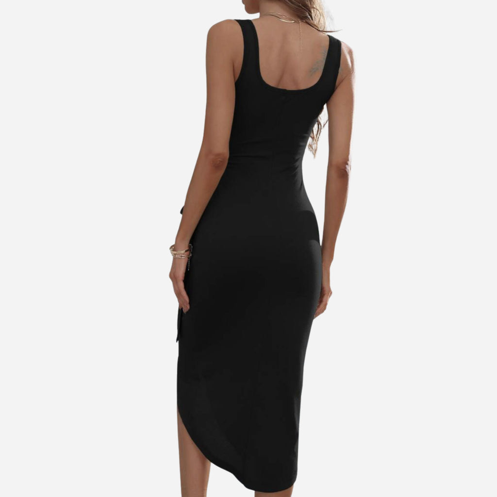 Alveraine | Women’s Tie-Side Tank Maxi Dress – Elegant Flowing Style