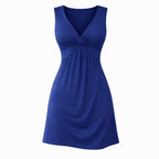 Alveraine | Women’s Twist Pattern Sleeveless Short Dress – Casual Summer Style
