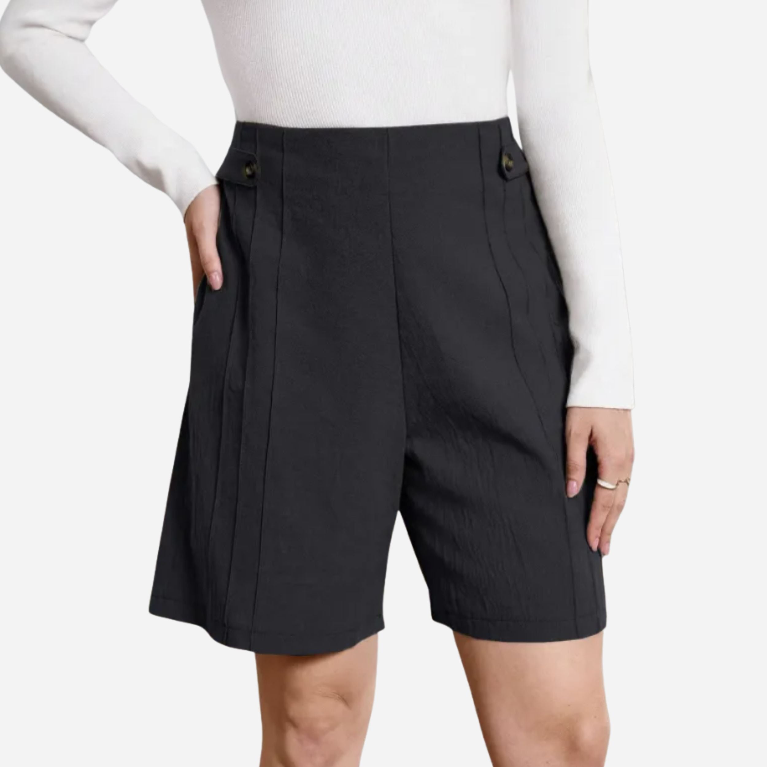 Alveraine | Women’s Cotton Linen Casual Shorts – Refined Summer Style