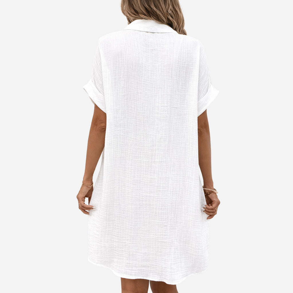 Alveraine | Women’s Single-Breasted Mid-Length Dress – Casual Elegant Style