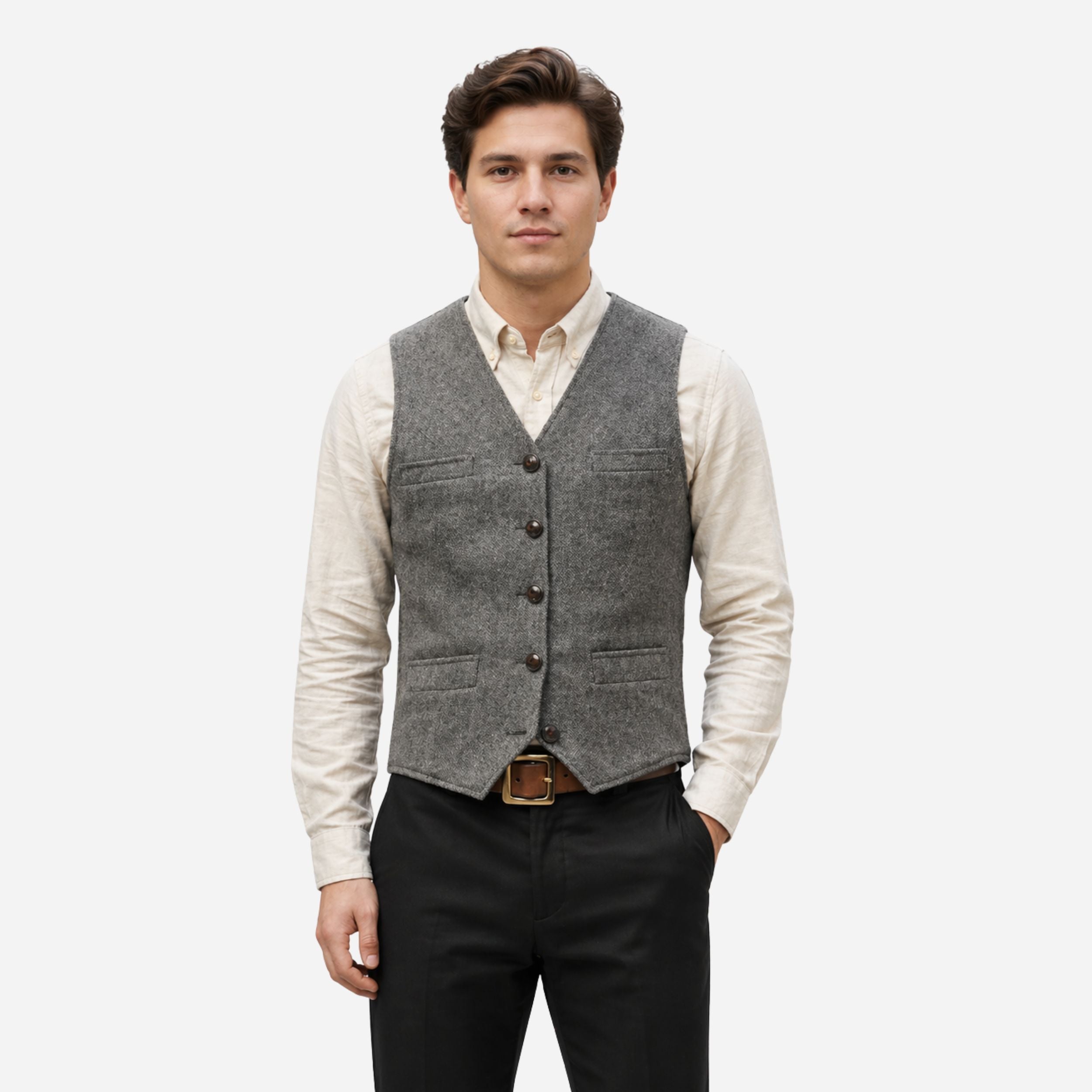 Alveraine | Men’s Classic Tweed Waistcoat – Refined Heritage Style