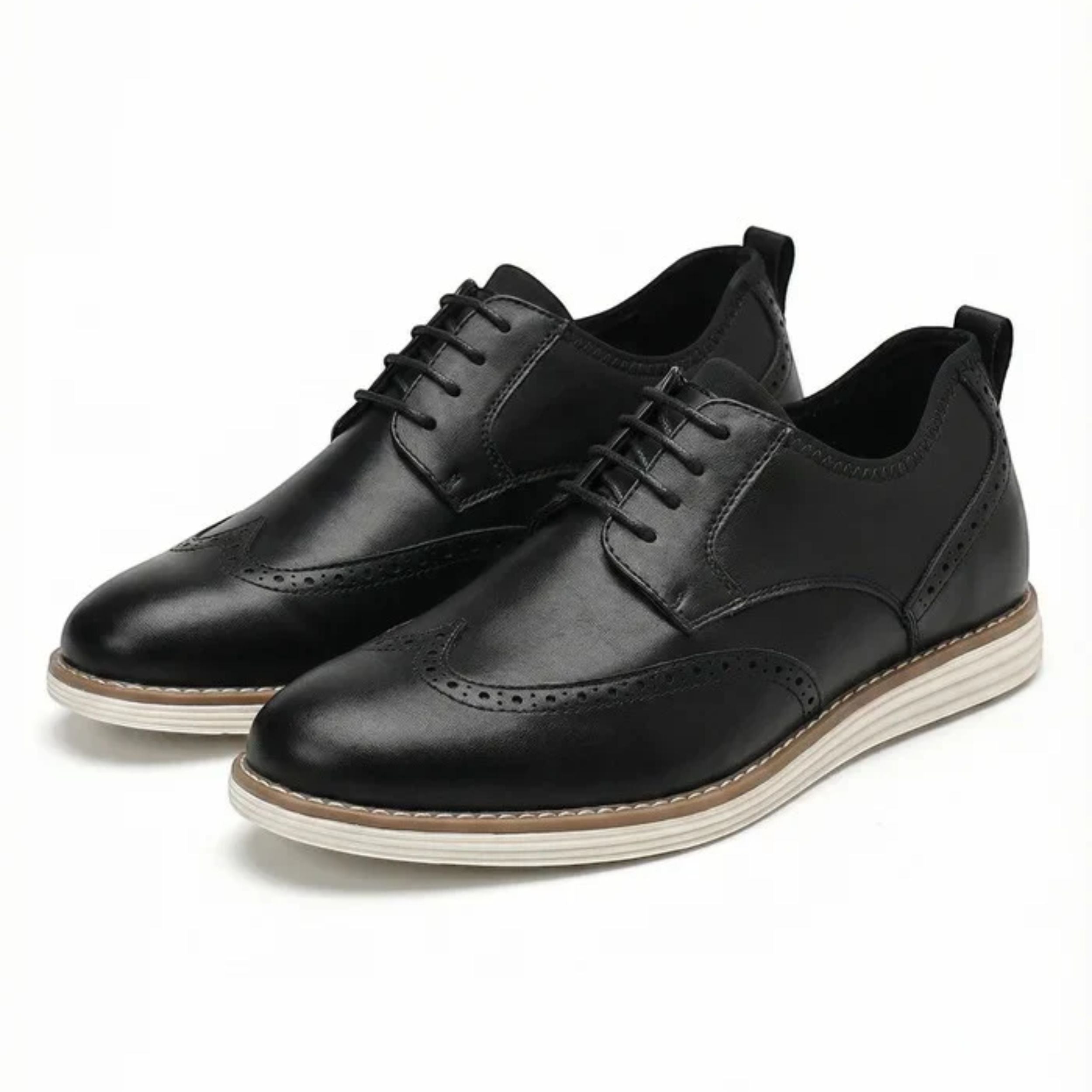 Alveraine | Men’s Structured Leather Slip-On Shoes – Classic Elegant Style