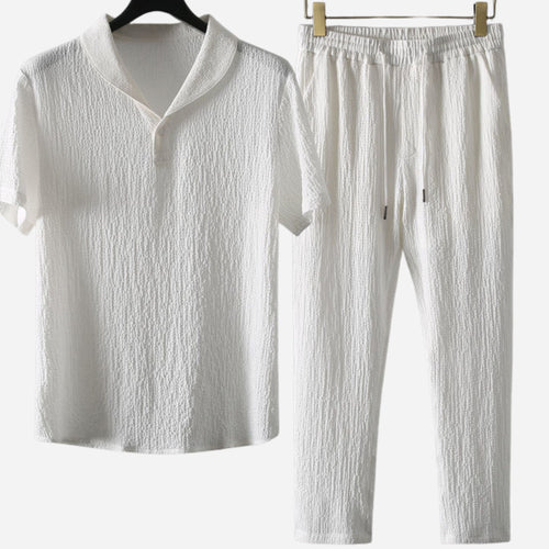 Alveraine | Men’s Cotton Polo & Pantalon Set – Old Money Summer Style