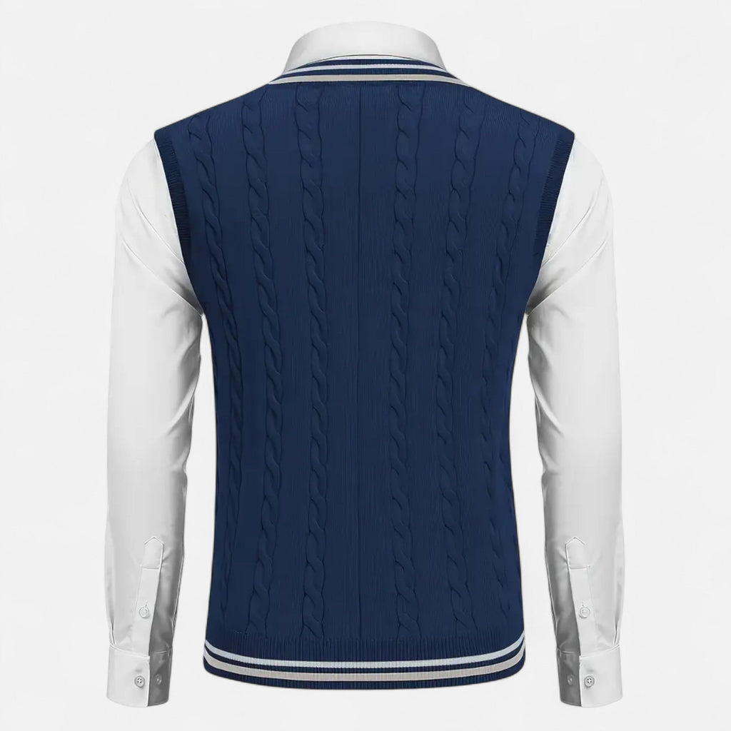Lurvain | Men’s Knitted V-Neck Vest – Heritage Layers