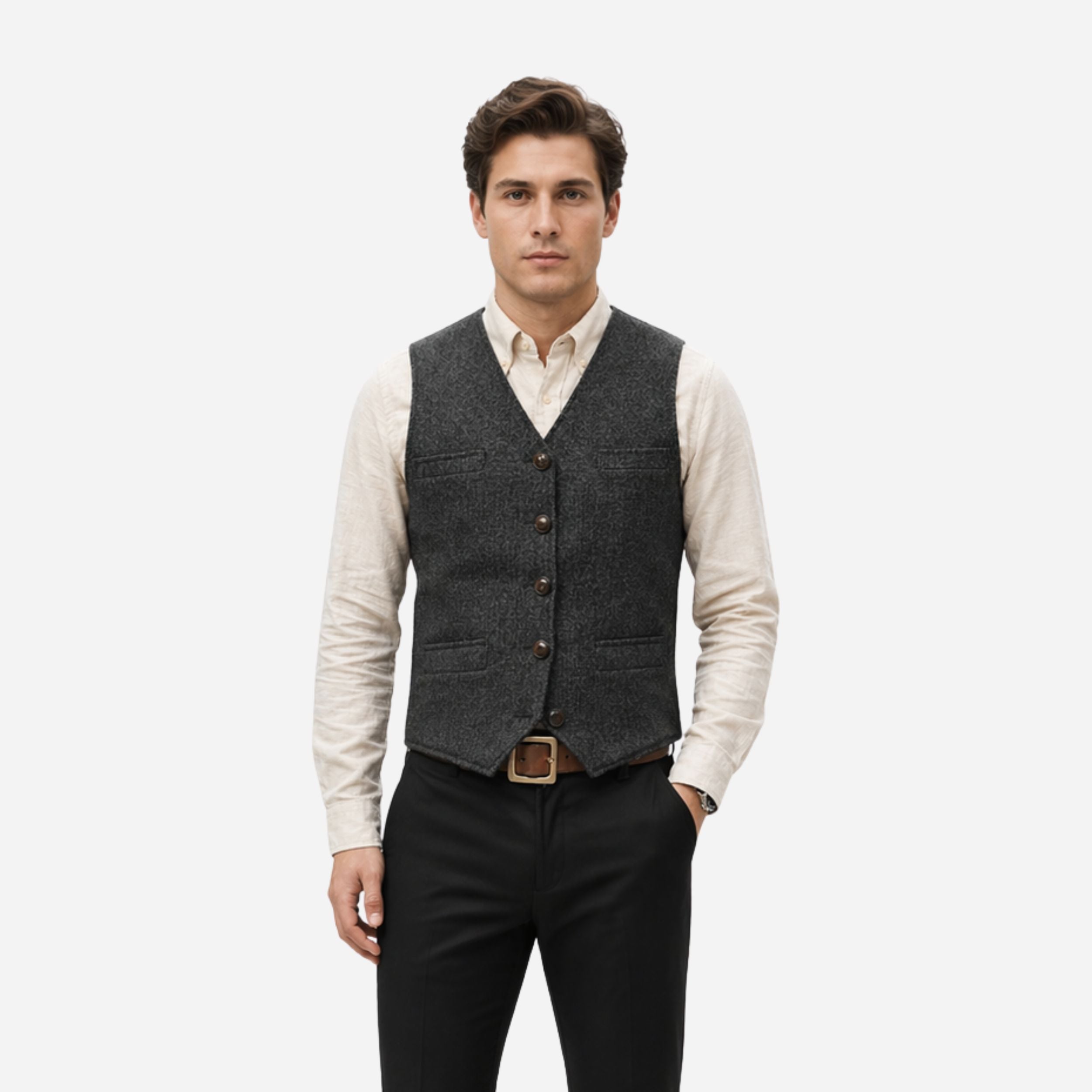 Alveraine | Men’s Classic Tweed Waistcoat – Refined Heritage Style
