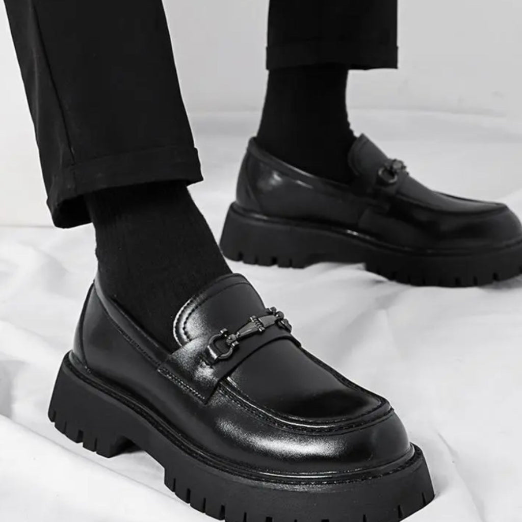 Alveraine | Men’s Chunky Sole Business Loafers – Elevated British Style