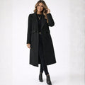 Alveraine | Women’s Belted Notched Collar Long Overcoat