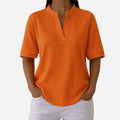 Alveraine | Women’s Waffle Knit Short Sleeve T-Shirt – Casual Comfort Style