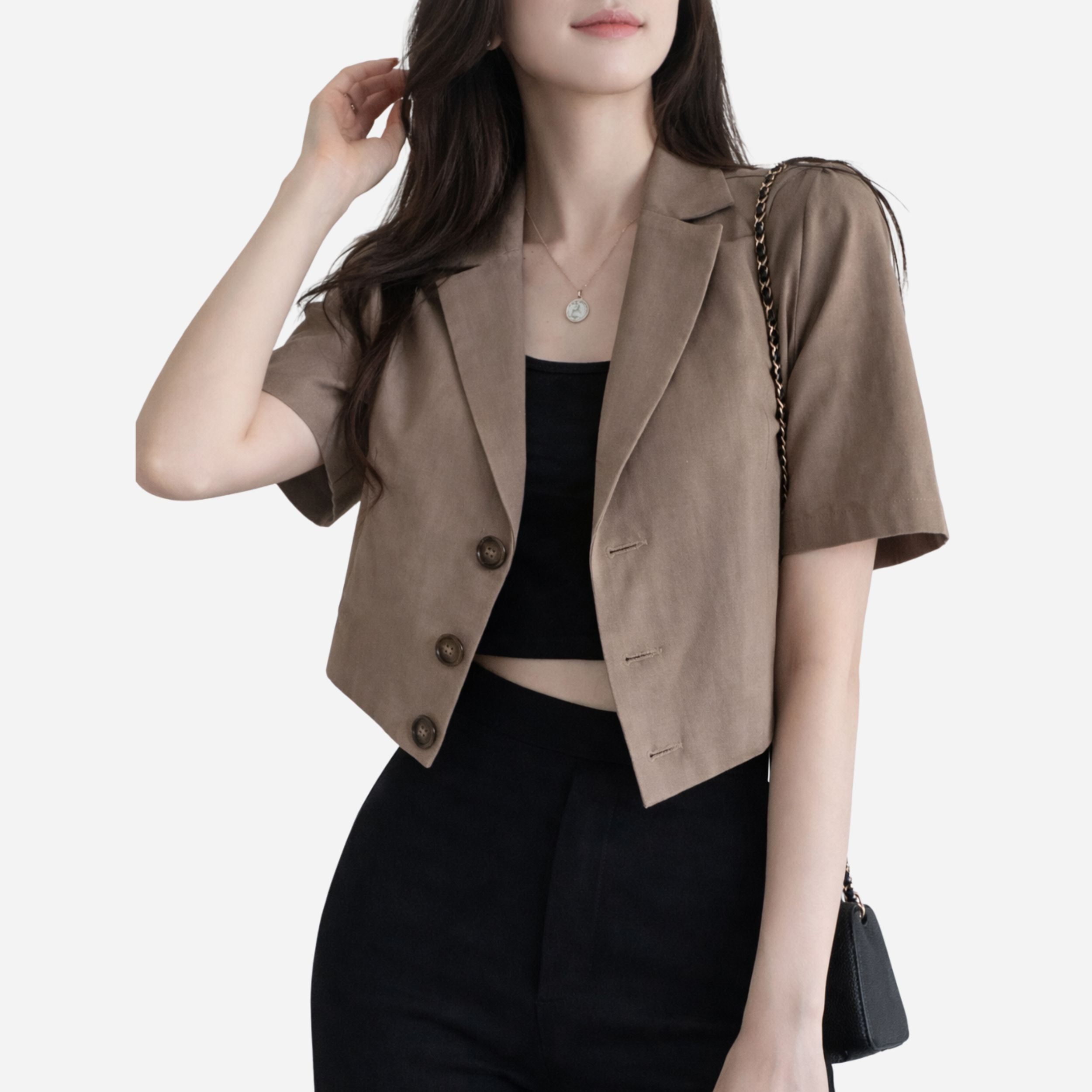 Alveraine | Women’s Cotton Linen Short Sleeve Top – Casual Summer Style