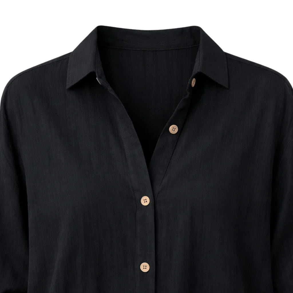 Alveraine | Women's Lightweight Summer Blouse - Rolled Sleeve Style