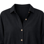 Alveraine | Women's Lightweight Summer Blouse - Rolled Sleeve Style
