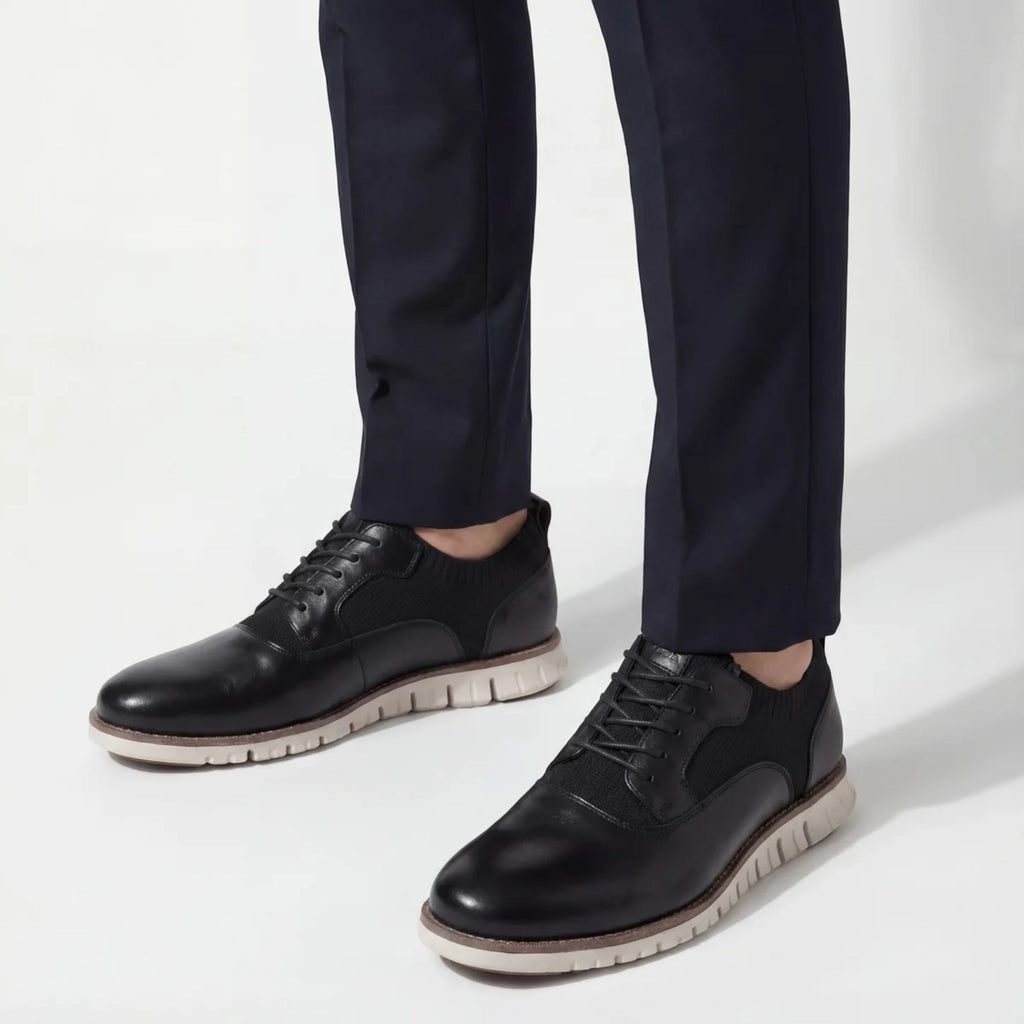 Alveraine | Men’s Leather & Mesh Casual Sneakers – Modern Breathable Style