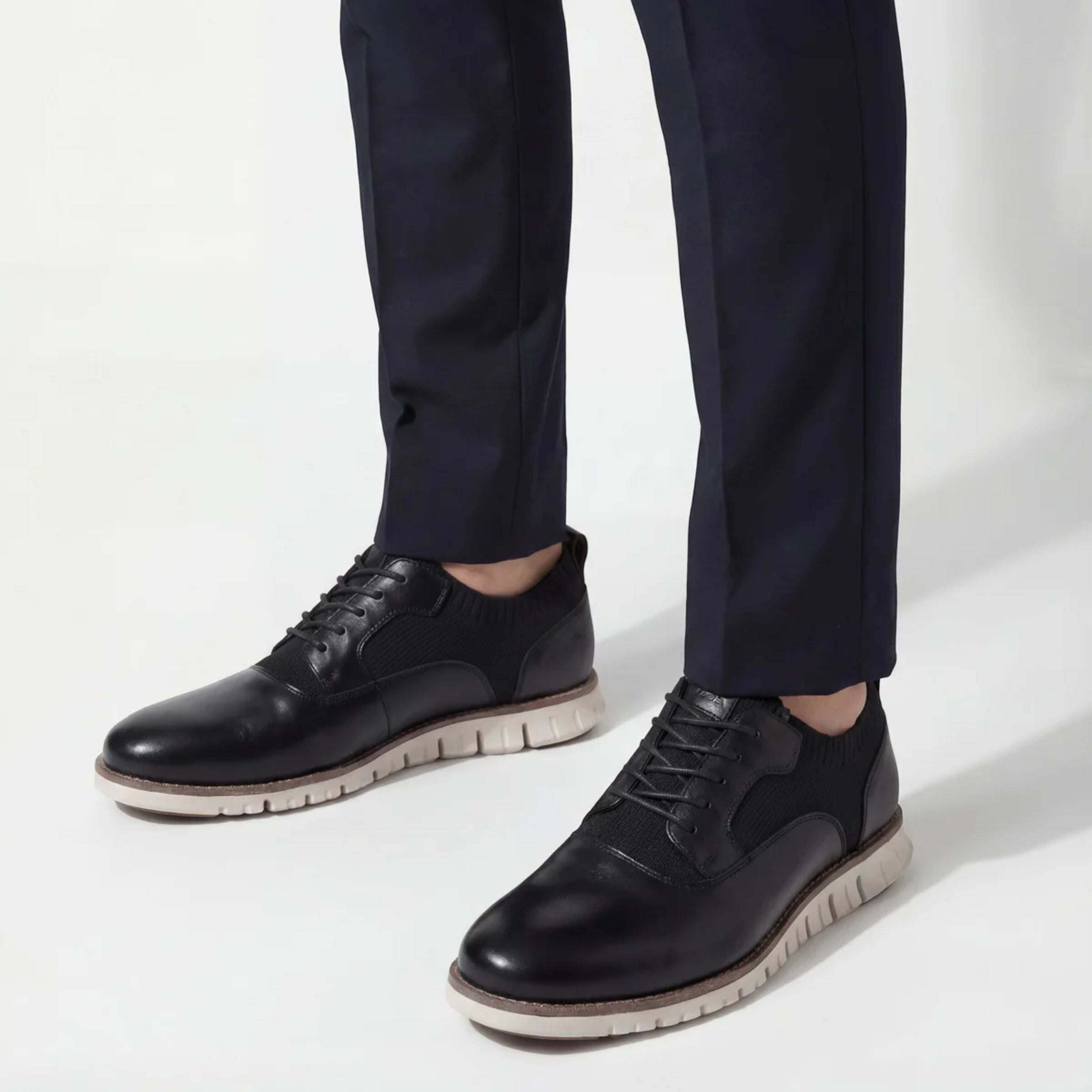 Alveraine | Baskets décontractées en cuir et mesh pour homme – Style moderne respirant