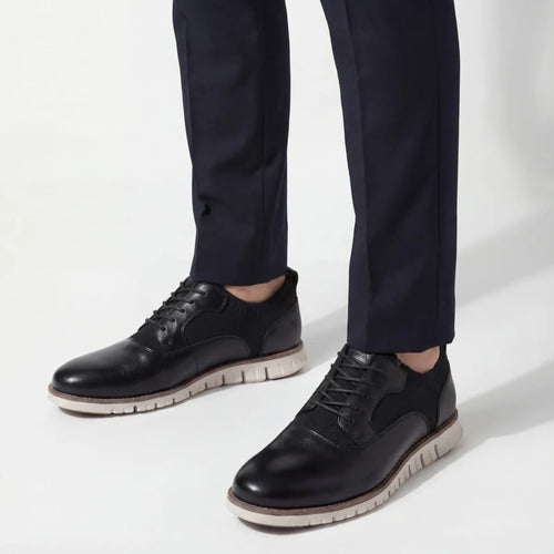 Alveraine | Men’s Leather & Mesh Casual Sneakers – Modern Breathable Style