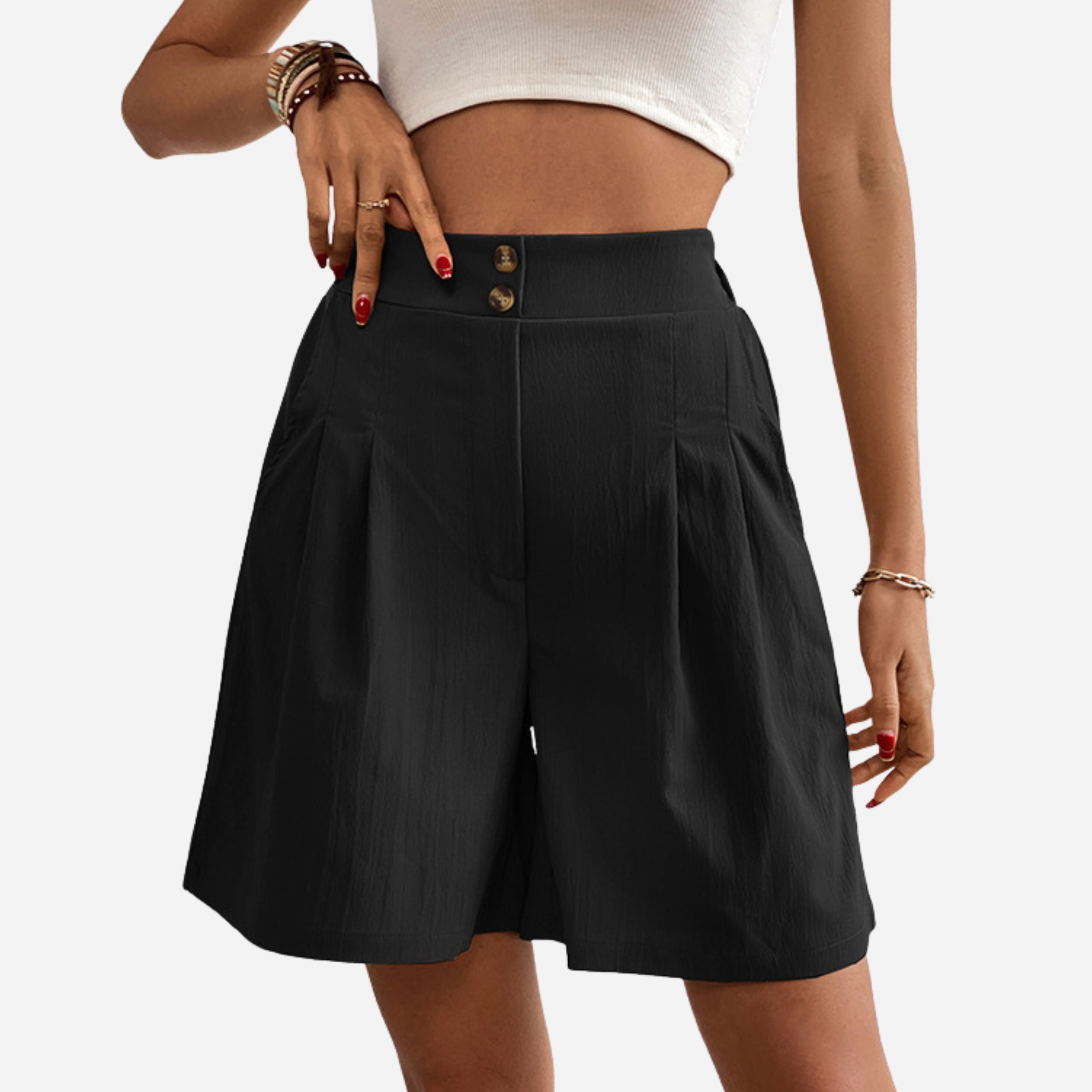 Alveraine | Women’s High-Waisted Shorts – Elegant Summer Essential
