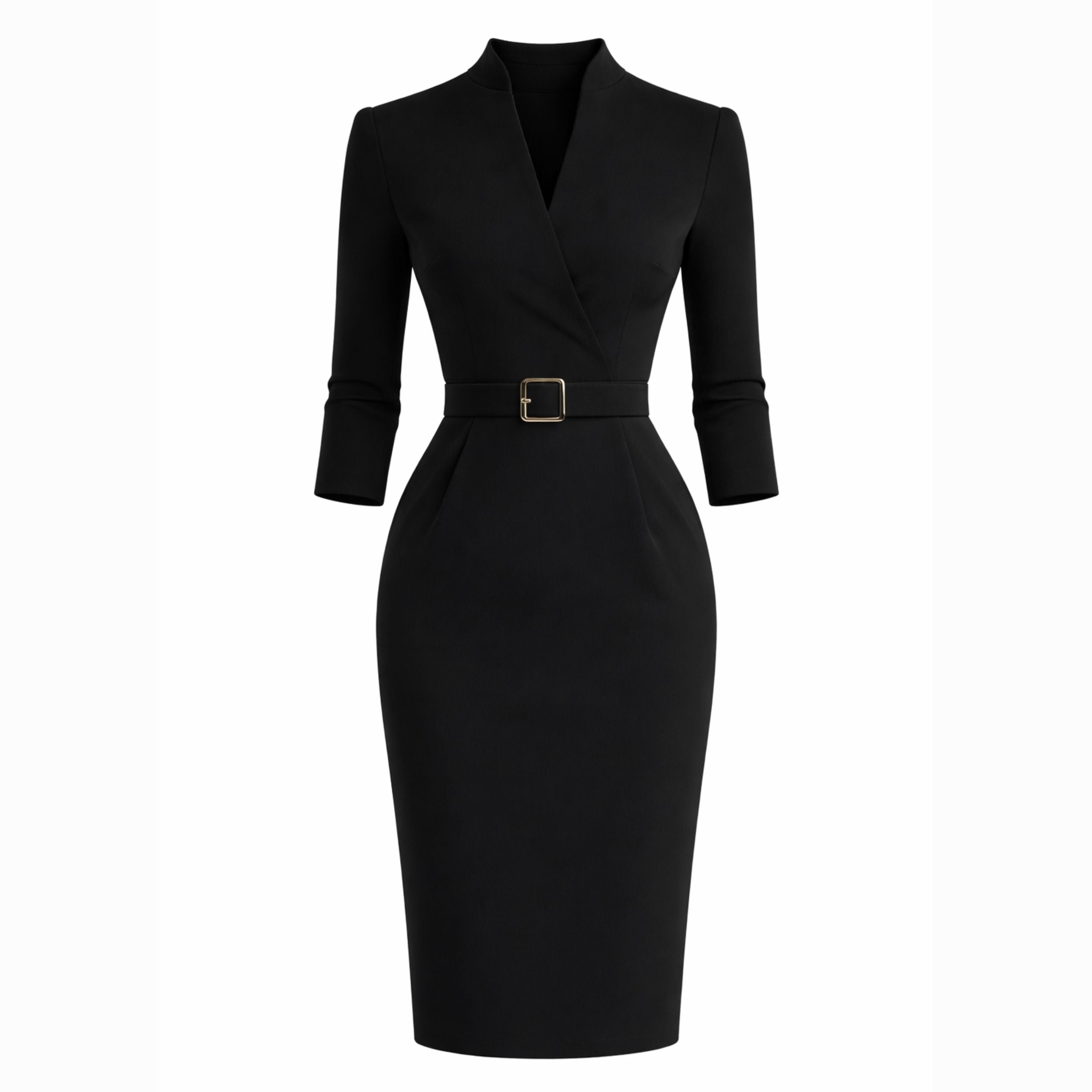 Alveraine | Women’s Belted Sheath Dress – Elegant Structured Style