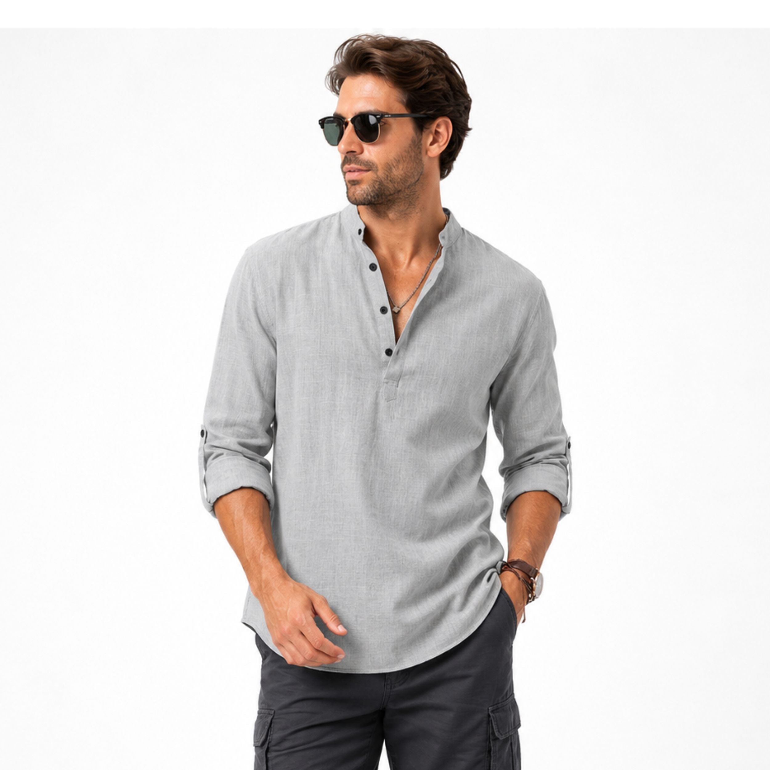 Alveraine | Men’s Lightweight Summer Shirt – Modern Fit Style