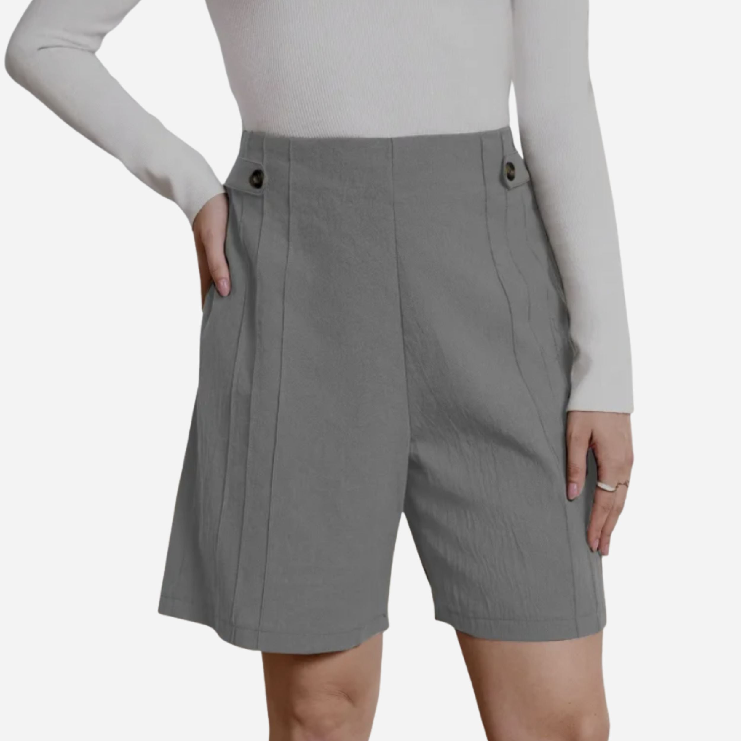Alveraine | Women’s Cotton Linen Casual Shorts – Refined Summer Style