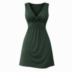 Alveraine | Women’s Twist Pattern Sleeveless Short Dress – Casual Summer Style