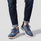 Alveraine | Men’s Leather Low-Top Sneakers – Breathable Casual Style