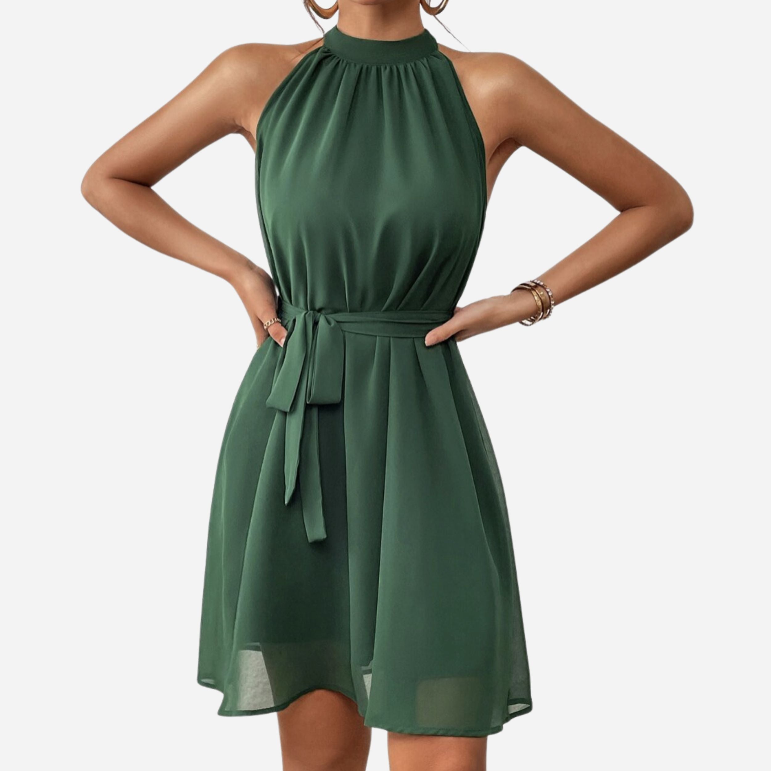 Alveraine | Women’s Sleeveless Halter Dress – Boho Summer Style